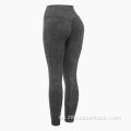 Pantalones de yoga lavados retro pantalones de fitness de cadera melocotón sin costuras para mujer pantalones deportivos de entrenamiento elásticos ajustados